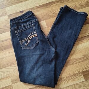 Aura Women's Boot Cut Jeans - Dark Blue